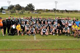 Forbes and Maitland players and staff together after the 2022 Presidents Cup clash at Parkes. File picture