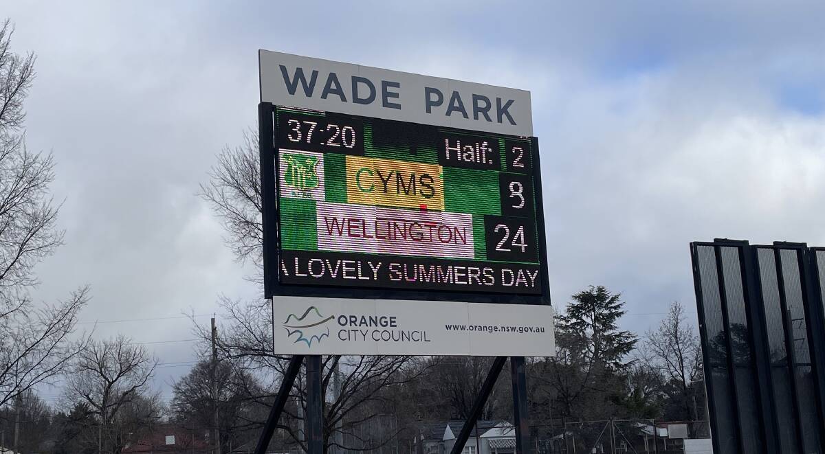 The Orange CYMS scoreboard operators had a bit of a laugh here. Picture by Dominic Unwin 