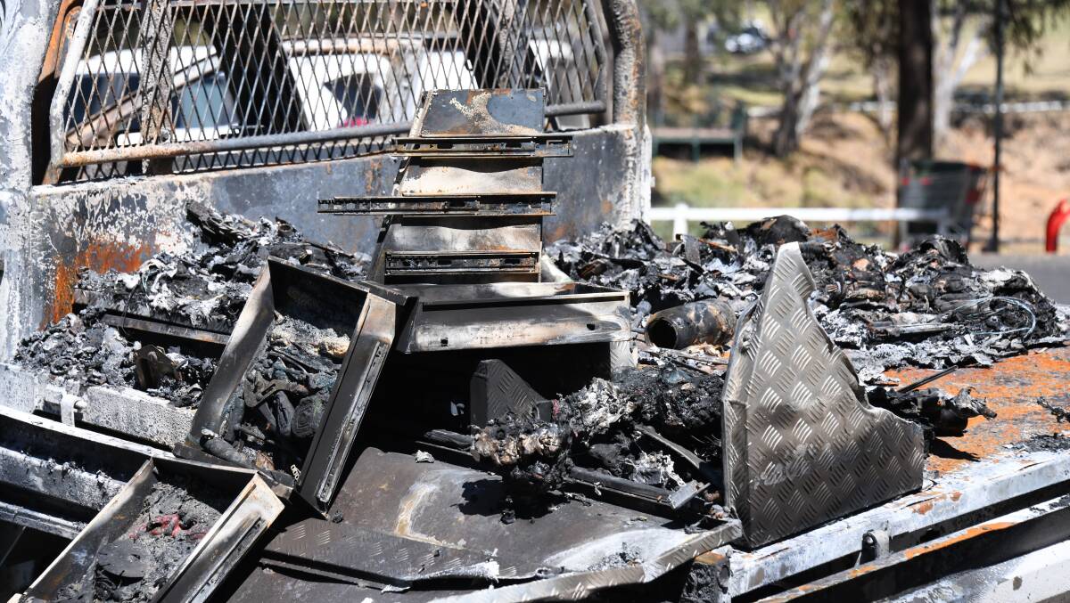 The ute's toolbox was destroyed. Picture by Amy McIntyre