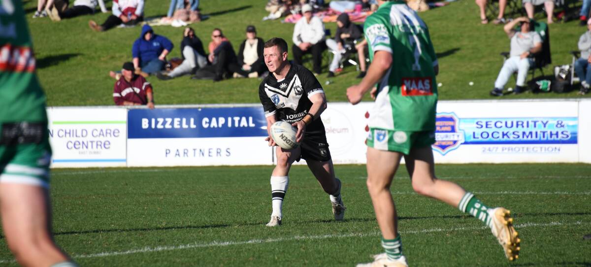 Forbes Magpies captain Nick Greenhalgh had a massive game on Sunday against Dubbo CYMS, setting up a try while also being sin-binned. Picture by Amy McIntyre