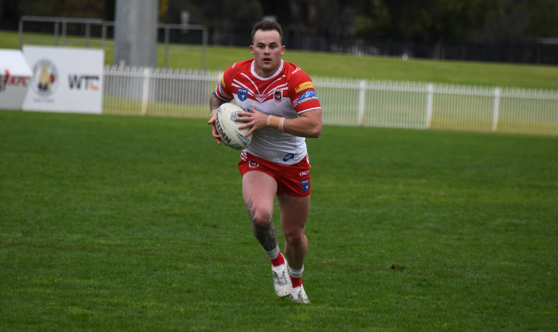 Mudgee halfback Pacey Stockton scored a hat-trick for his side on Saturday. Picture by Nick Guthrie 