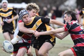 Orange High School dominated Dubbo College in the rugby league tie. Picture by Carla Freedman