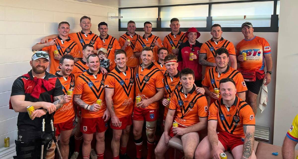 Group 10 minor premiers Mudgee in their commemorative Mudgee Tigers jerseys. Picture by Mudgee Dragons Facebook page