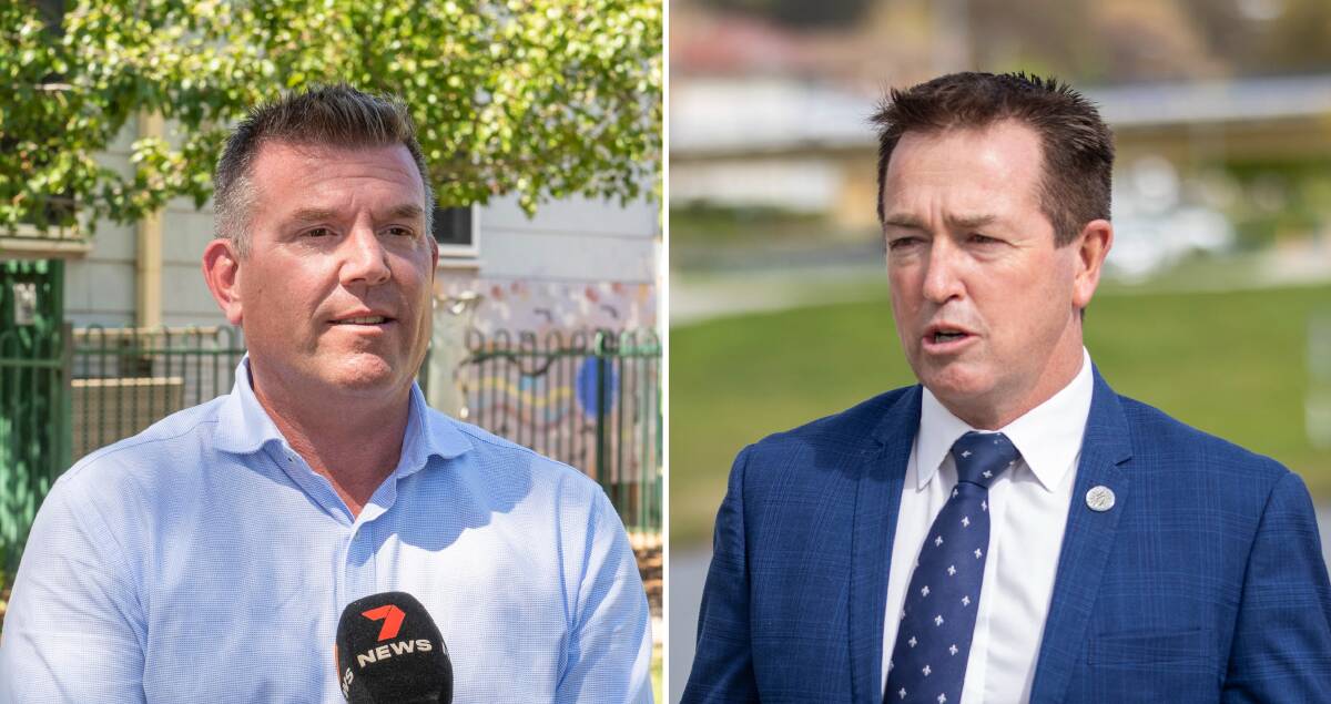 Dugald Saunders (left) will not confirm or deny reports he's challenging Paul Toole (right) for leadership of the Nationals. Pictures from file
