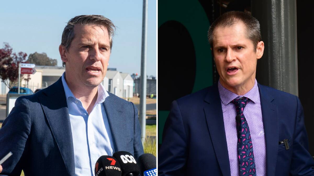 Health minister Ryan Park (left) said Dubbo Council risked reputational loss but mayor Mathew Dickerson (right) has stood by council's decisions. Pictures from file