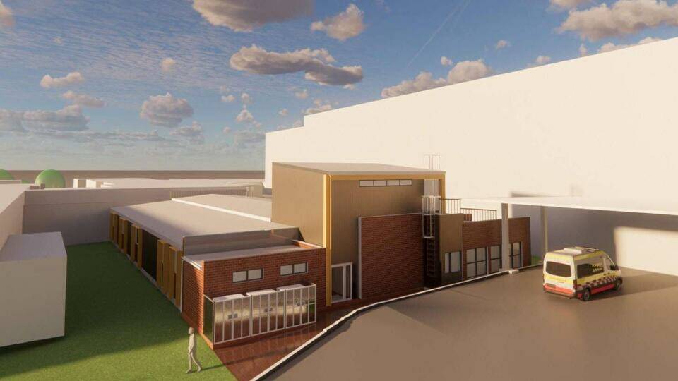 An artist's rendering of the new pathology service at Dubbo hospital which is set to be complete in late 2024. Picture supplied