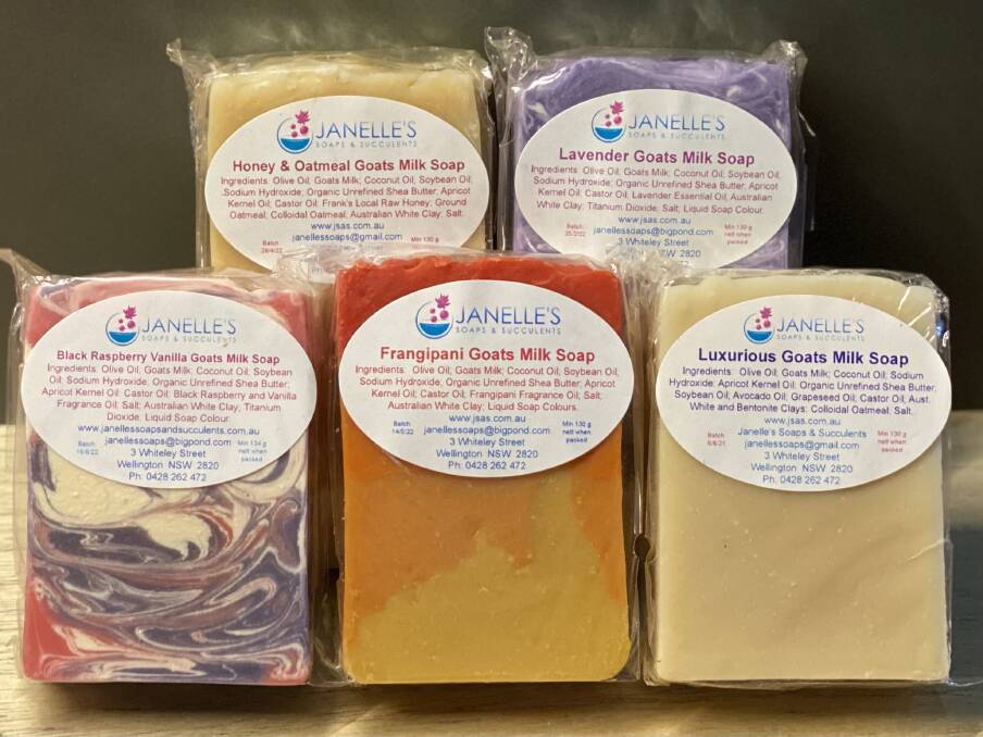 Janelle Frappel set five soaps (pictured) to GoatFest and took home six prizes. Picture supplied