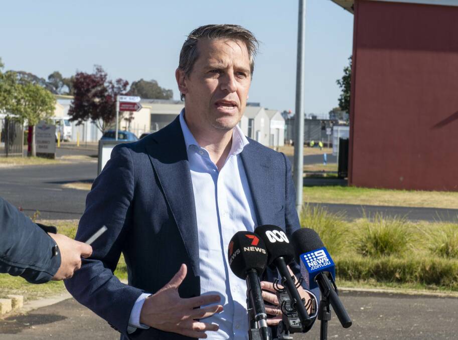Health minister Ryan Park at a press conference in Dubbo. Picture by Belinda Soole