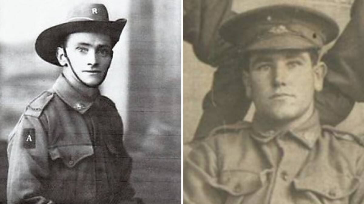 Narromine born Robert Henry Smith (left) and Leadville man Arthur John Parker served in WW1. Their names are on the Dunedoo and District War Memorial. Pictures via Australian War Memorial