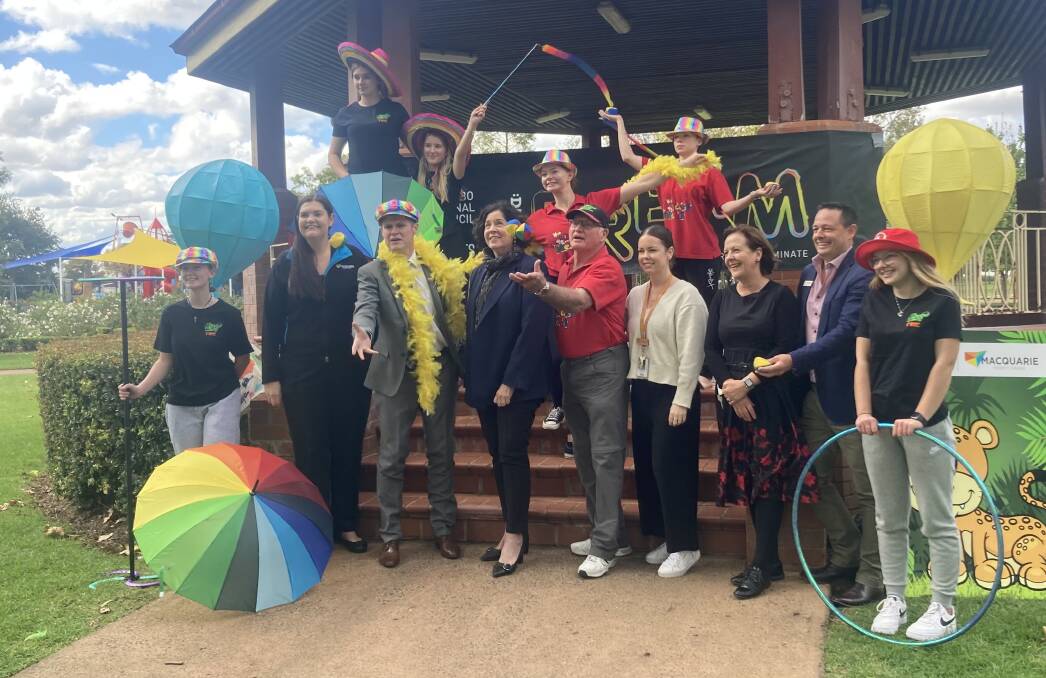 Council staff and event sponsors launch the 2023 DREAM festival at Victoria Park on Wednesday. Picture by Allison Hore