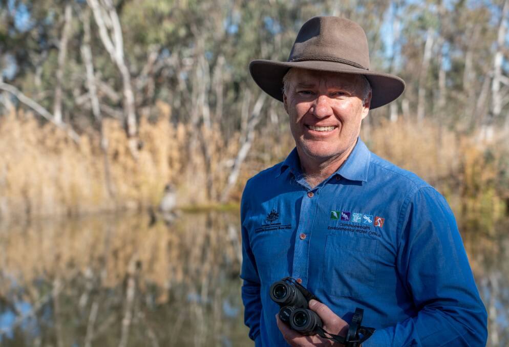 Commonwealth Environmental Water Holder Dr Simon Banks visited the Macquarie Marshes yesterday. Picture supplied