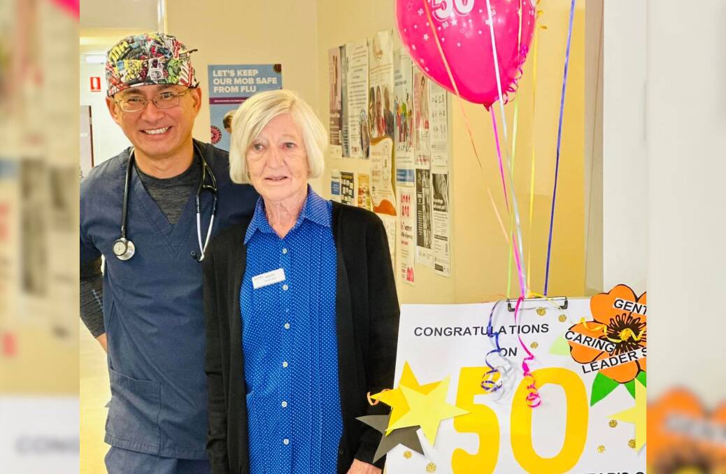 Lesley Sullivan celebrated 50 years of working as a medical receptionist last week. Picture supplied