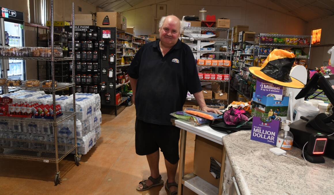 Daniel Townsend in his Eugowra Newsagency & Supermarket store on Tuesday, October 24. Picture by Jude Keogh.