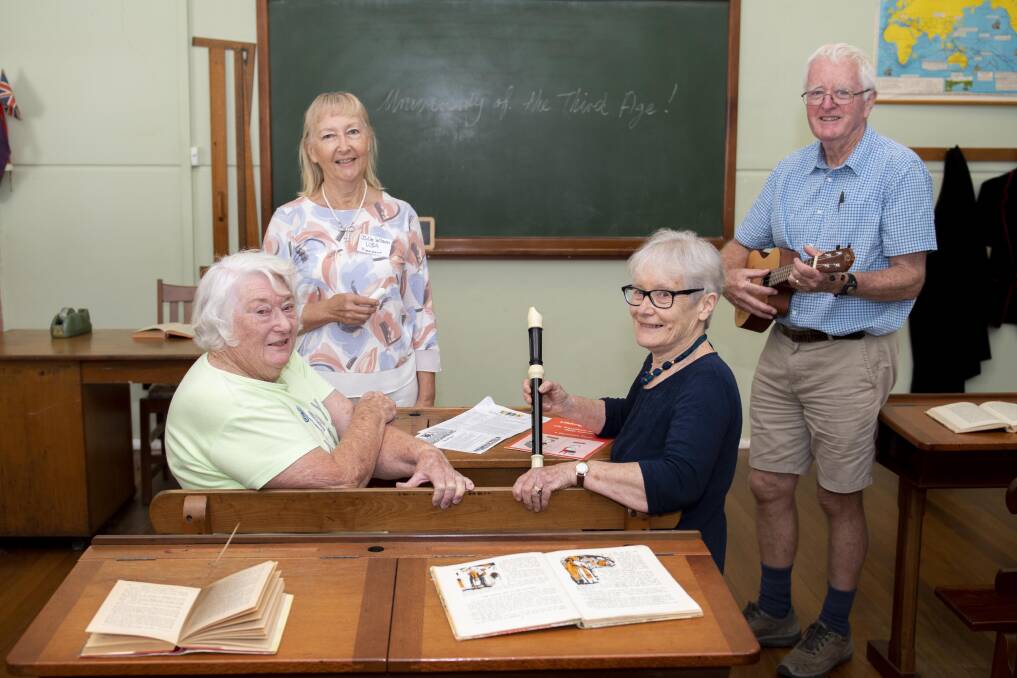 The members of the Dubbo network of the University of the Third Age. Standing are retired school teacher Julie Wilson and NSW Forestry officer Don Nicholson. Seated are Barbara O'Brien (left) and Elsie Howe. Picture by Belinda Soole