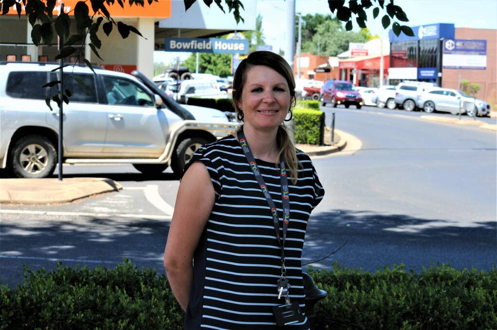 Before becoming a roundabout at the city's busy business centre, the corner of Bultje Street and Macquarie Street where Dubbo Regional Council Local Studies Officer Simone Taylor stands is the location of Jean Emilie Serisier's first shop. Picture by Elizabeth Frias 