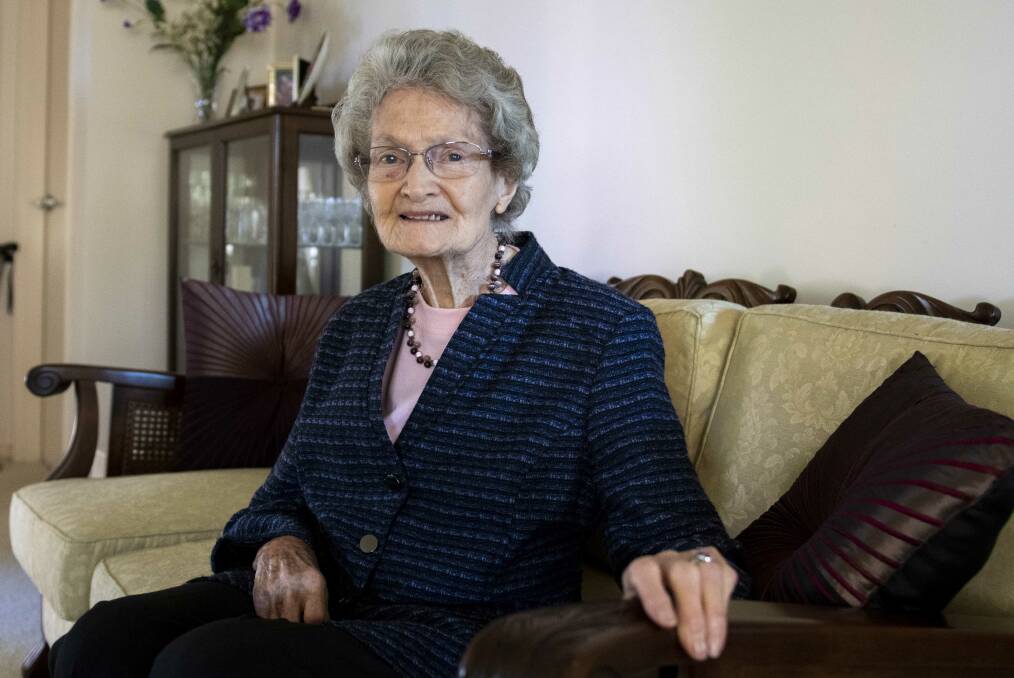The indefatigable Ruby Riach at her home in Dubbo. Picture by Belinda Soole