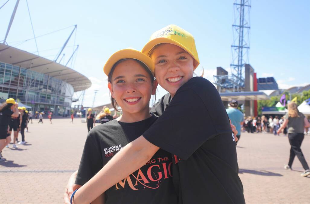 Narromine Public School students who performed first time at the SpecFest Flash Mob Dance at Darling Harbour - Year 5 Jade Moss and Year 6 Lucie Bender. Picture Supplied