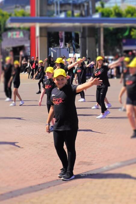 A Narromine Public School student performing the SpecFest Flash Mob dance to the tune of the winning song, Creating our Future performed by Natasha Andrade and Anja Nissen. Picture Supplied