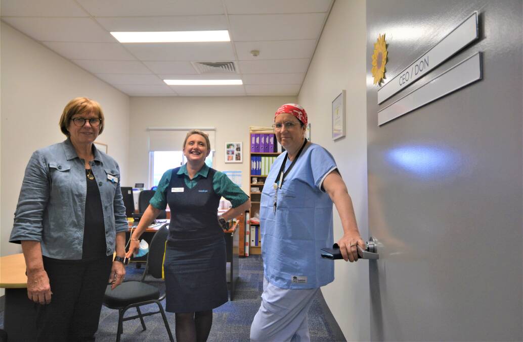 Dubbo Private Hospital CEO Gail Priest, nursing manager Kim Toth 9right) and nursing manager for rehab and surgical ward Penelope Inder. Picture: Elizabeth Frias