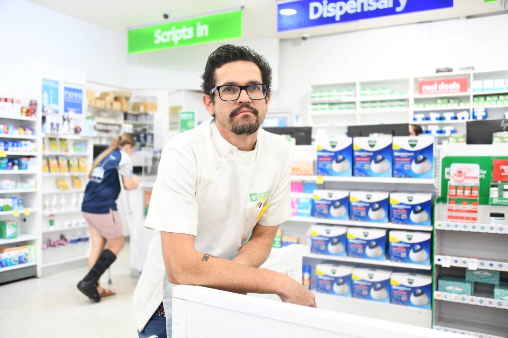 Delroy Terry White Chemmart pharmacist Kaail Bohm says 60-day prescriptions are 'too risky' for patients, and medicines are already in shortage. Picture by Amy McIntyre 