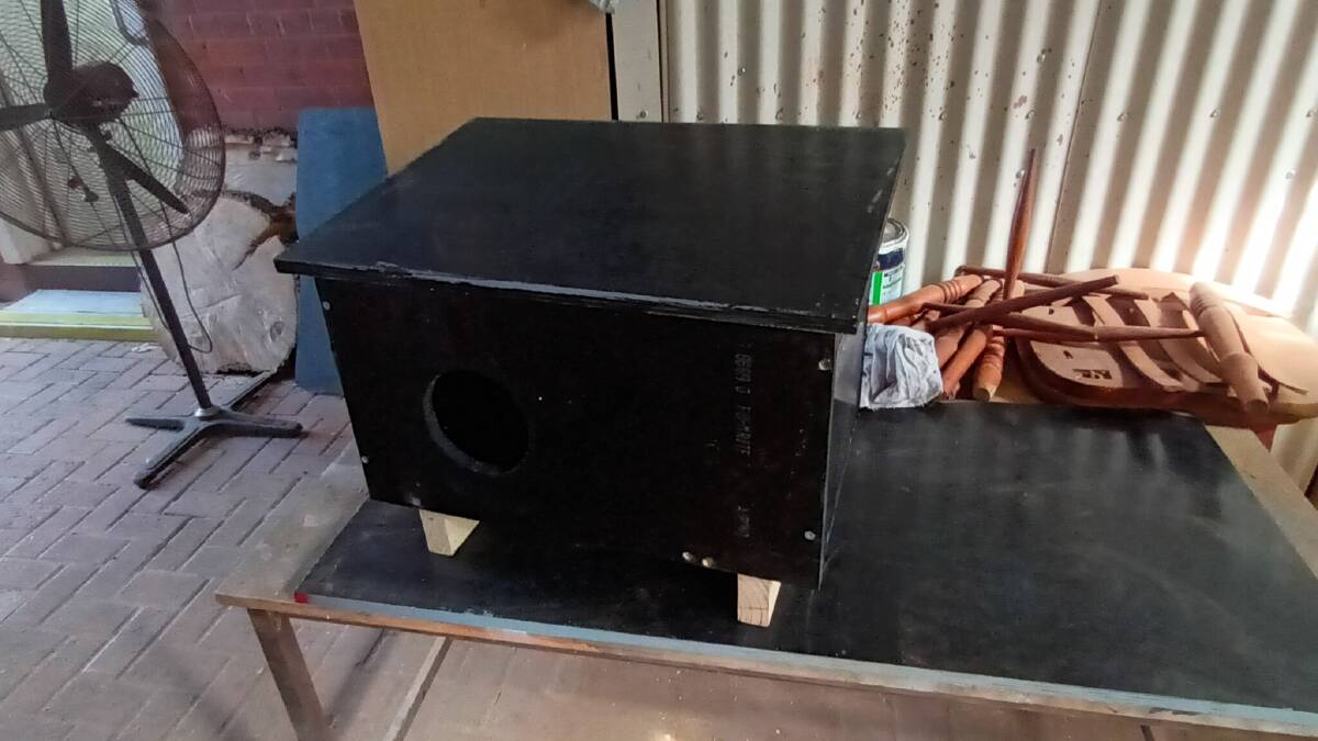 Breeding boxes made by the Dubbo Community Men's Shed for Taronga zoo. Picture supplied