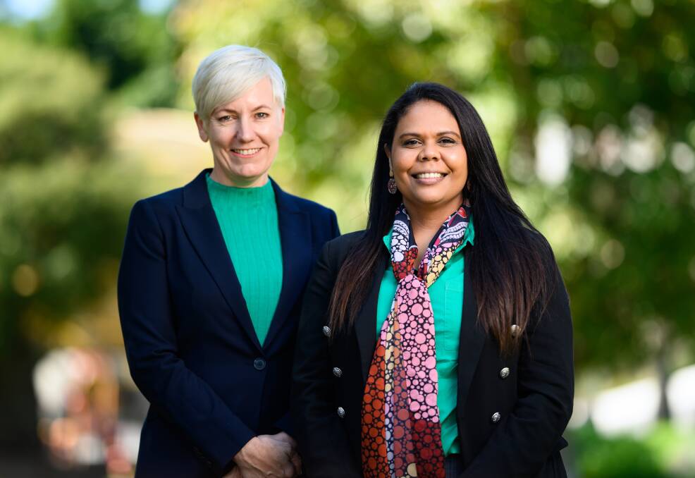 Greens MP and water spokesperson Cate Faehrmann (left) Greens Upper House Candidate and Wiradjuri and Badu Island woman Lynda-June Coe (right). Picture supplied