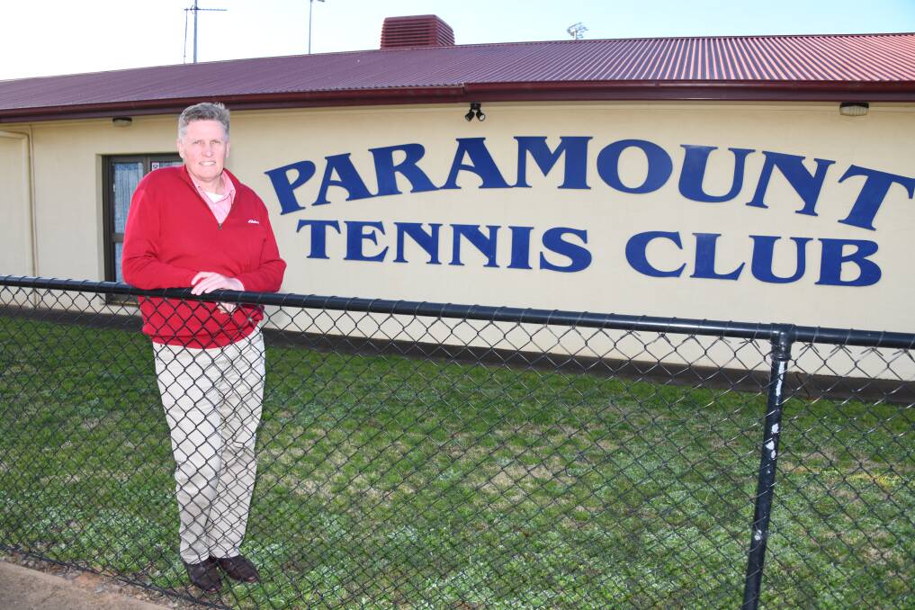 Current president of Paramount Tennis Club, Andrew Keirath, stands by the club's entrance on Wingewarra street. Picture by Amy McIntyre