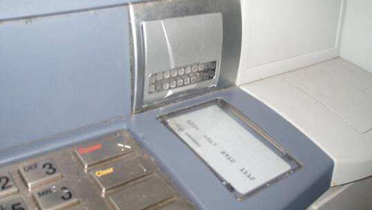 An example of a card skimming device that had been fitted to an ATM card entry slot. Picture supplied