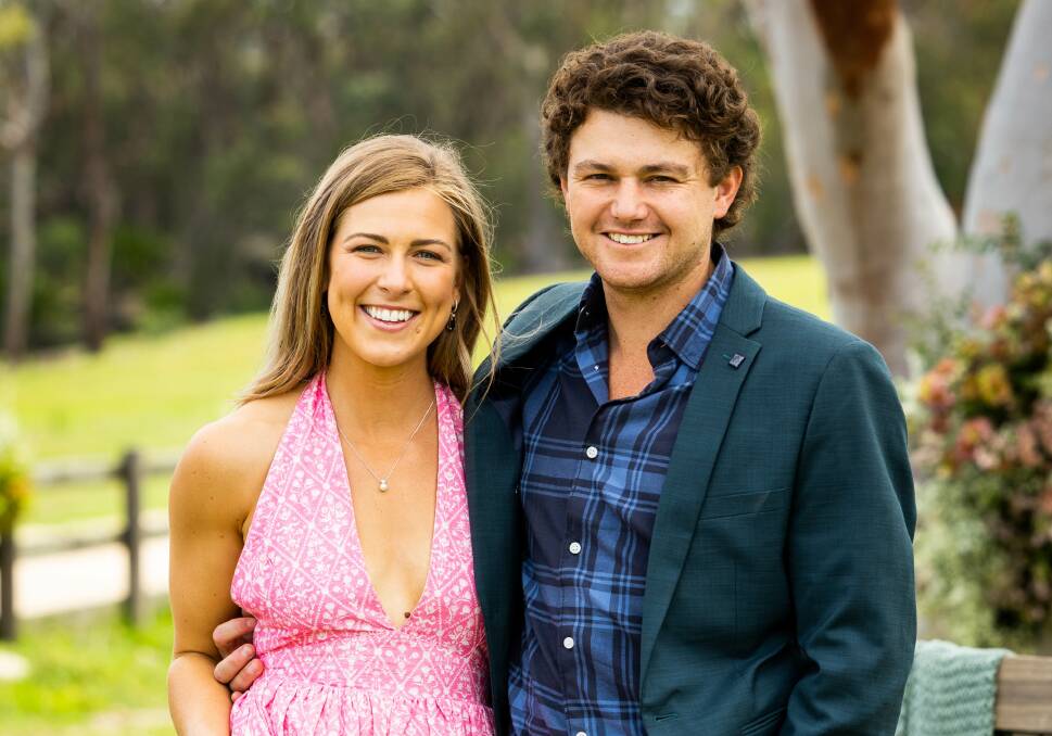 Sophie Trethowan couples up with Dustin Manwaring from Condobolin. Picture by Channel 7