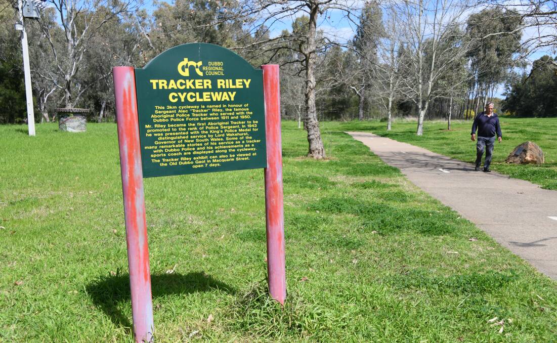 The current Tracker Riley Cycleway signage will be replaced. Picture by Amy McIntyre 