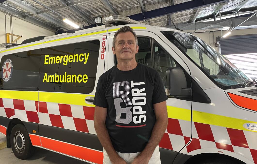 Peter Daly standing in front of one of the Emergency Ambulance trucks. Picture by Ciara Bastow 