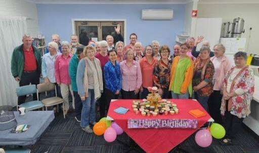 Sing Australia Choir members celebrate its 22nd birthday in style. Picture supplied 