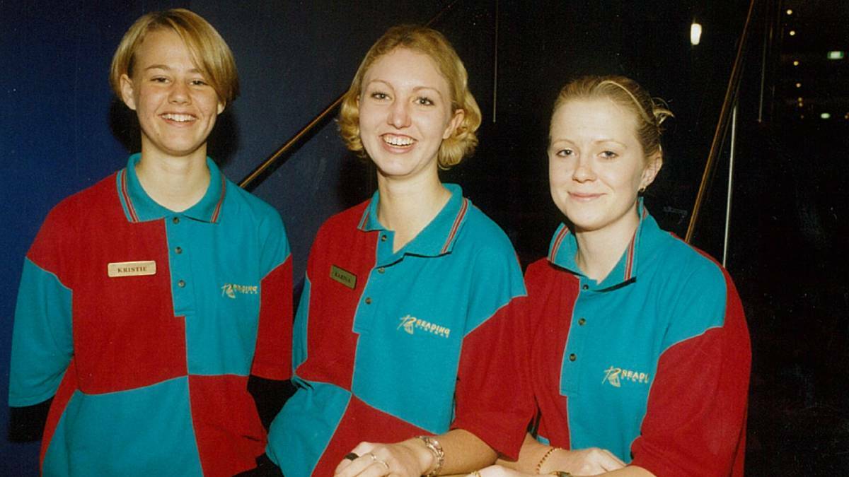 Kristie Klassens, Karina Hyland and Amanda Stubbs in the original uniforms. 