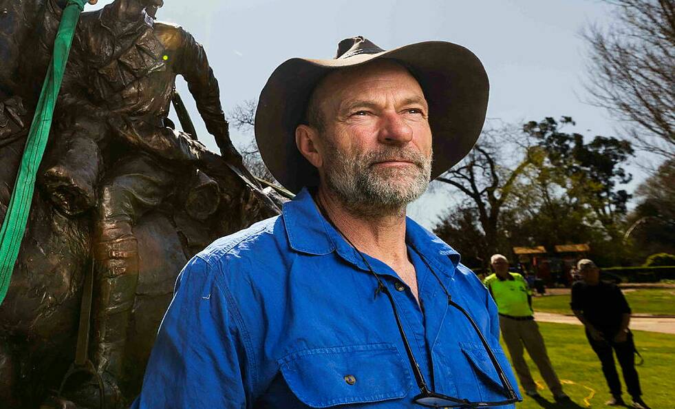 Dubbo artist Brett 'Mon' Garling created the new sculpture uneveiled at the Tamworth Country Music Festival. Picture from file