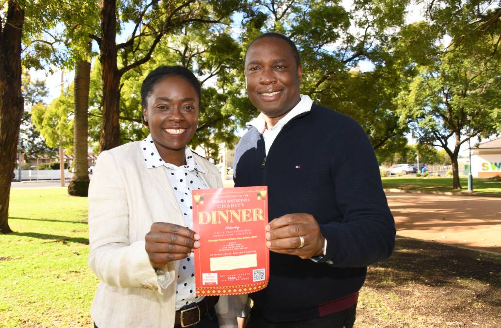 Dr Pethidia Mango (left) and Dr Gerald Chitsunge are inviting local businesses and individuals to their inaugural Simba reDzidzo charity dinner at Taronga Western Plains Zoo. Picture by Amy McIntyre