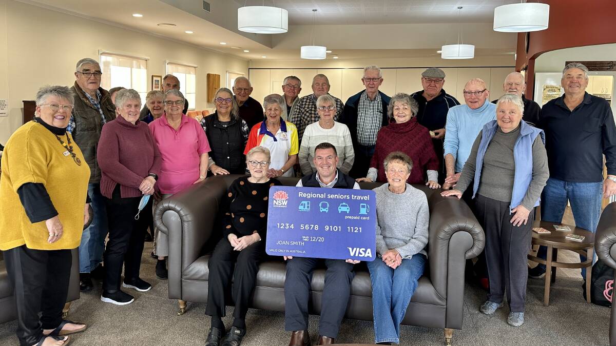 Member for Dubbo Dugald Saunders with members of the Dubbo community who are campaigning to retain the Regional Seniors Travel Card. Picture supplied
