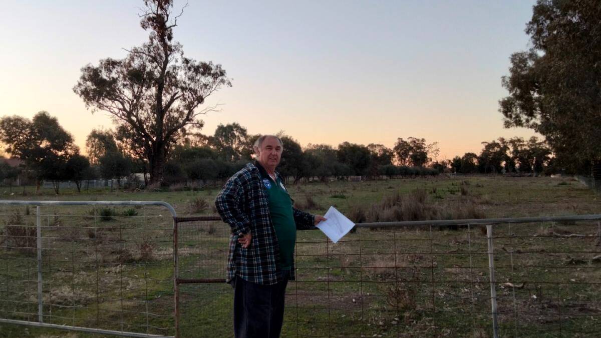 George Clark, deputy chair of the Narromine Local Aboriginal Land Council, with a parcel of land on Webb Siding Road, Narromine, being returned to the local Aboriginal community. Picture supplied