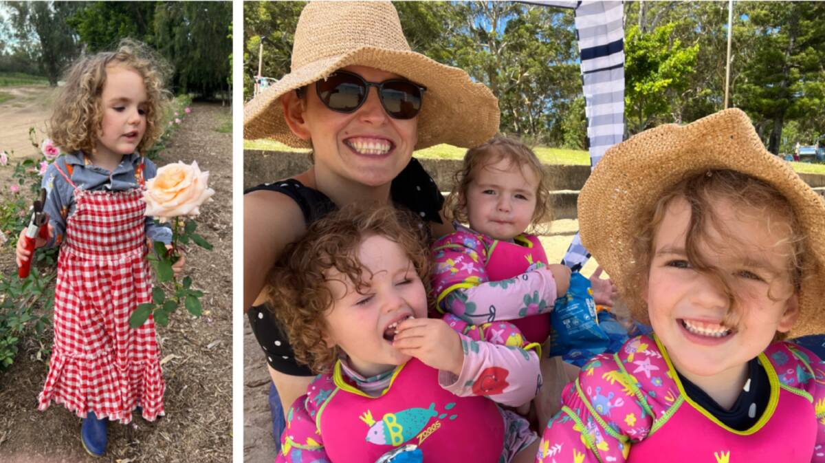 Warren IGA supermarket manager and mum of three girls, Jessica Taylor, has taught her girls to garden as a way to calm her mind after suffering postnatal depression. Picture supplied