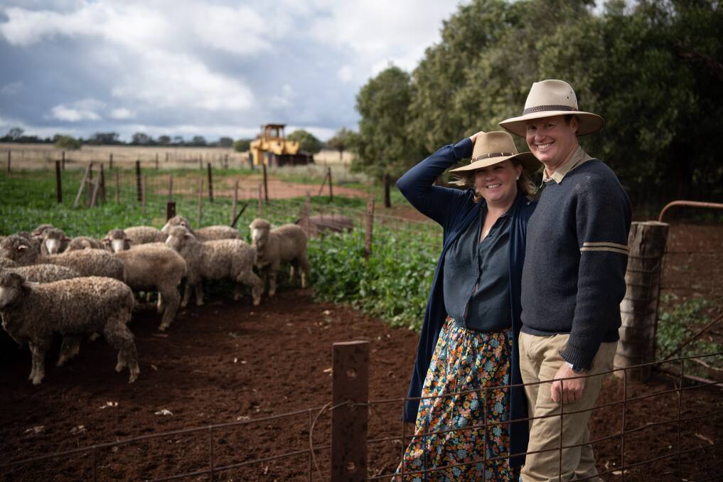 Angie and Michael Armstrong, co-owners of Callubri Station, a working merino and cropping farm, as well as farm-stay and event venue at Buddabadah. Picture supplied