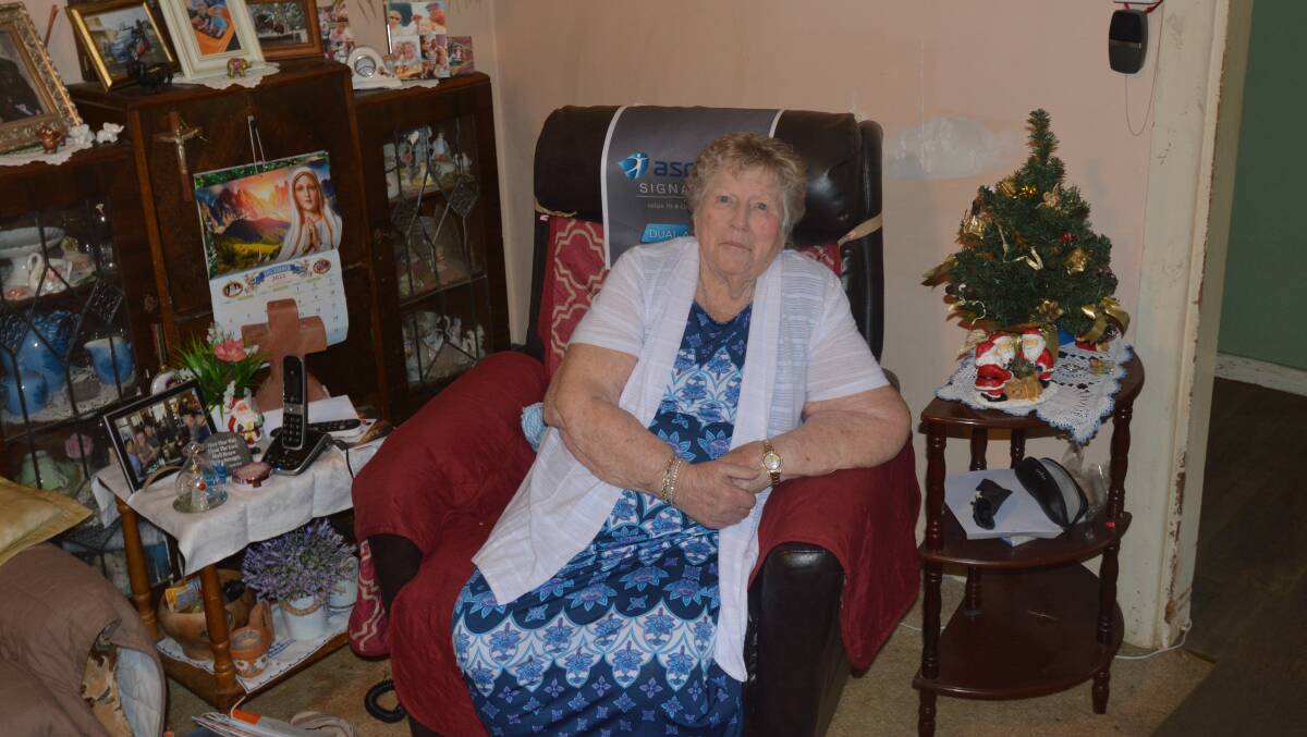Marion Morris pictured at home in January 2023, when she was raising awareness about flooding on her property. Picture by Tom Barber