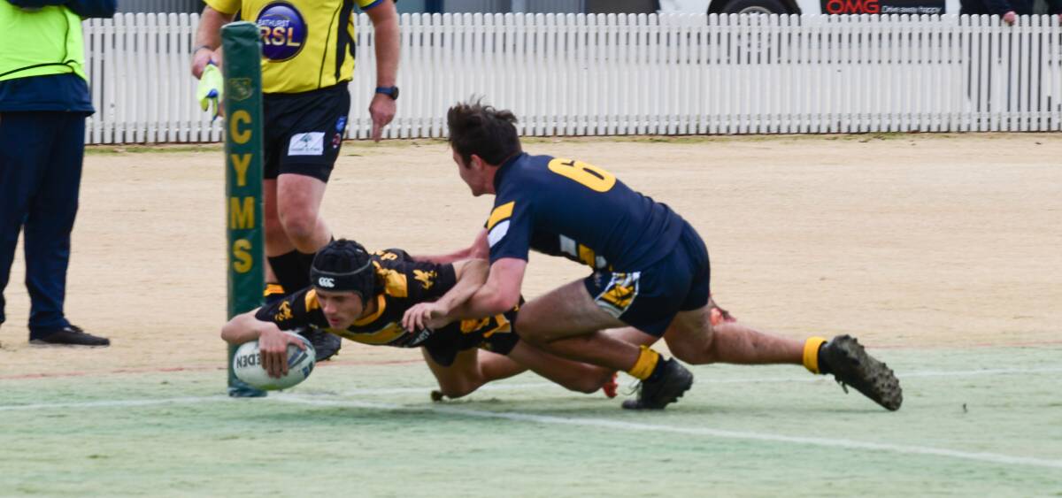 Jock Selwood scores his second try of the match. Picture by Carla Freedman