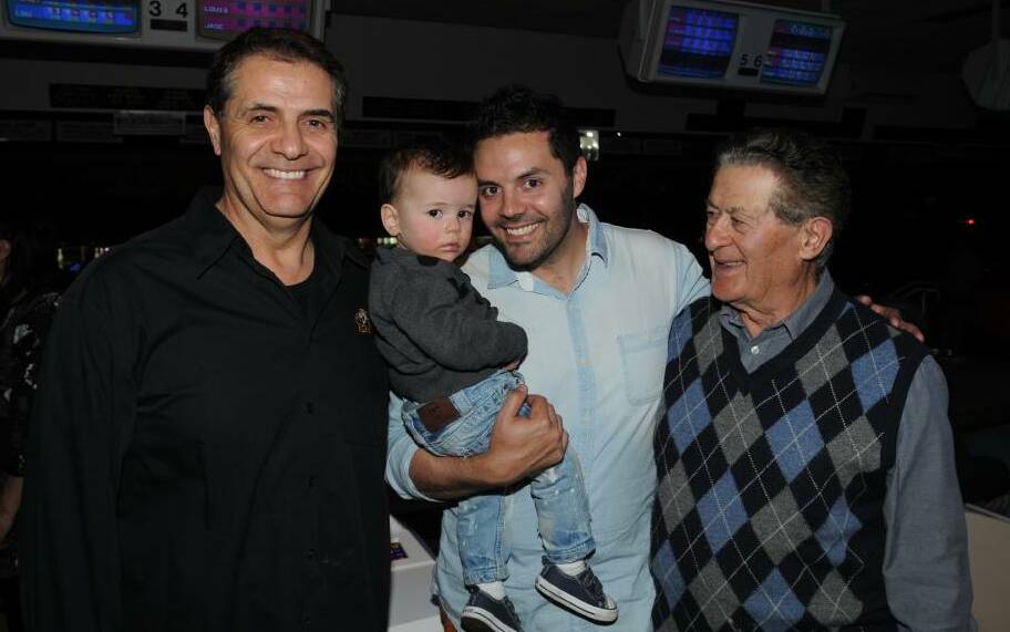 Aldo, Hugo, Jason and Tony Belmonte pictured at Jason's 30th birthday party in 2013. Picture by Steve Gosch