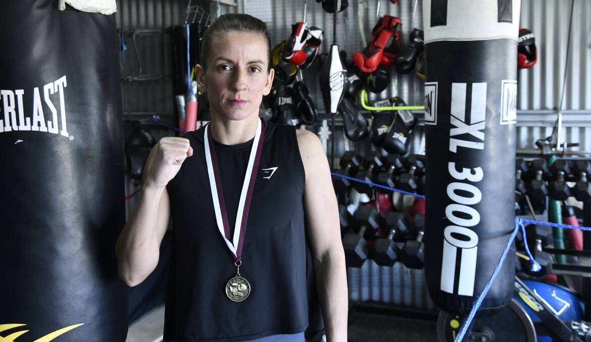 Boxer Elodie Minhinnick fought two times in two days to be crowned the Golden Gloves champion for 2023. Picture by Carla Freedman