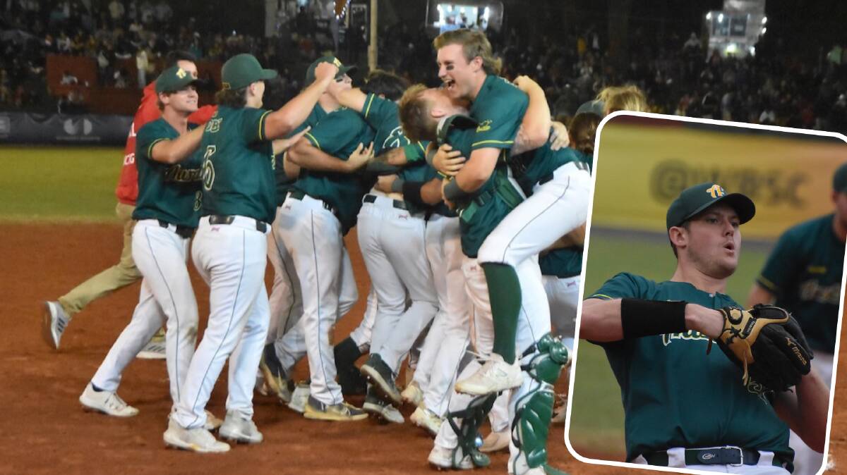 Jack Besgrove (inset) and the Australian U23 team have won the World Cup. Picture by WBSC