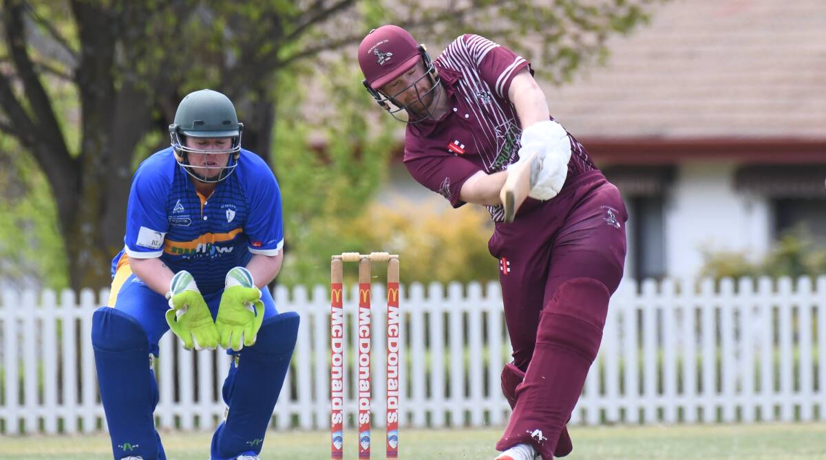 Matthew Brown keeping wickets for St Pat's. Picture by Carla Freedman