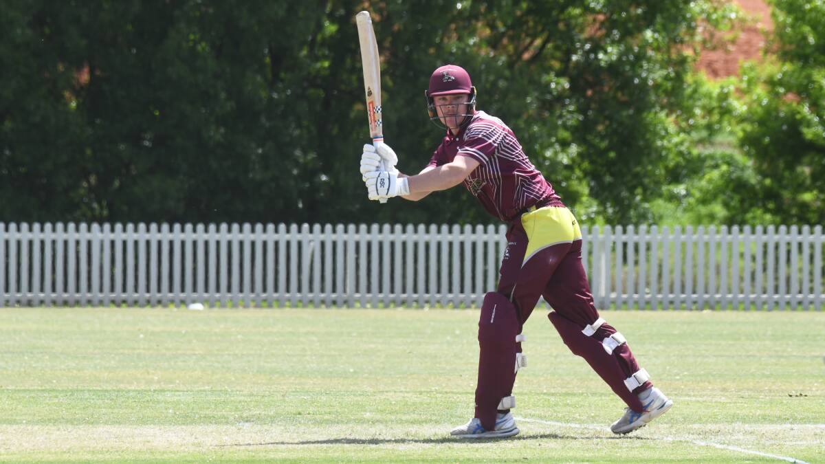 Bailey Ferguson clips one to the leg side. Picture by Carla Freedman