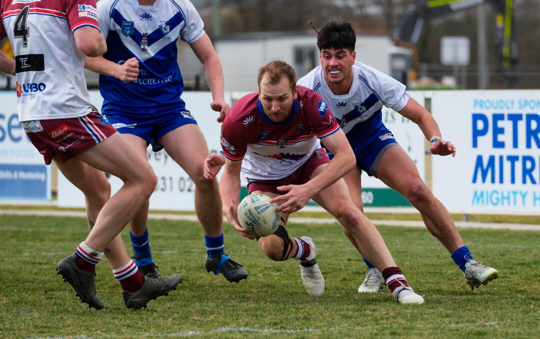 Will Cramp scores during the Blayney Bears' crucial win over St Pat's. Picture by James Arrow.