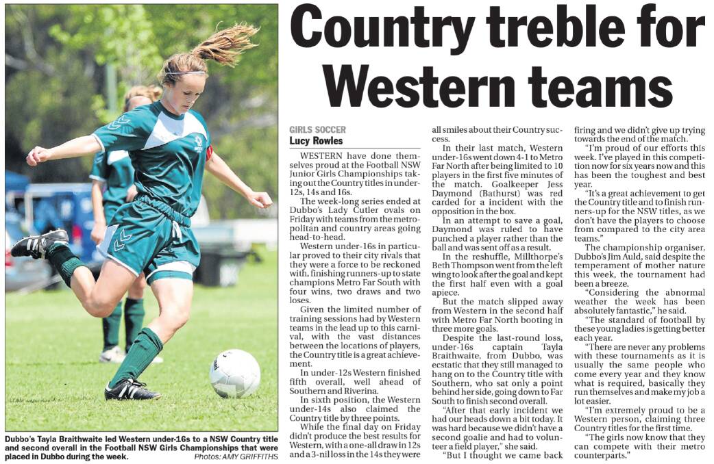 Western had a successful tournament at Dubbo in 2011.