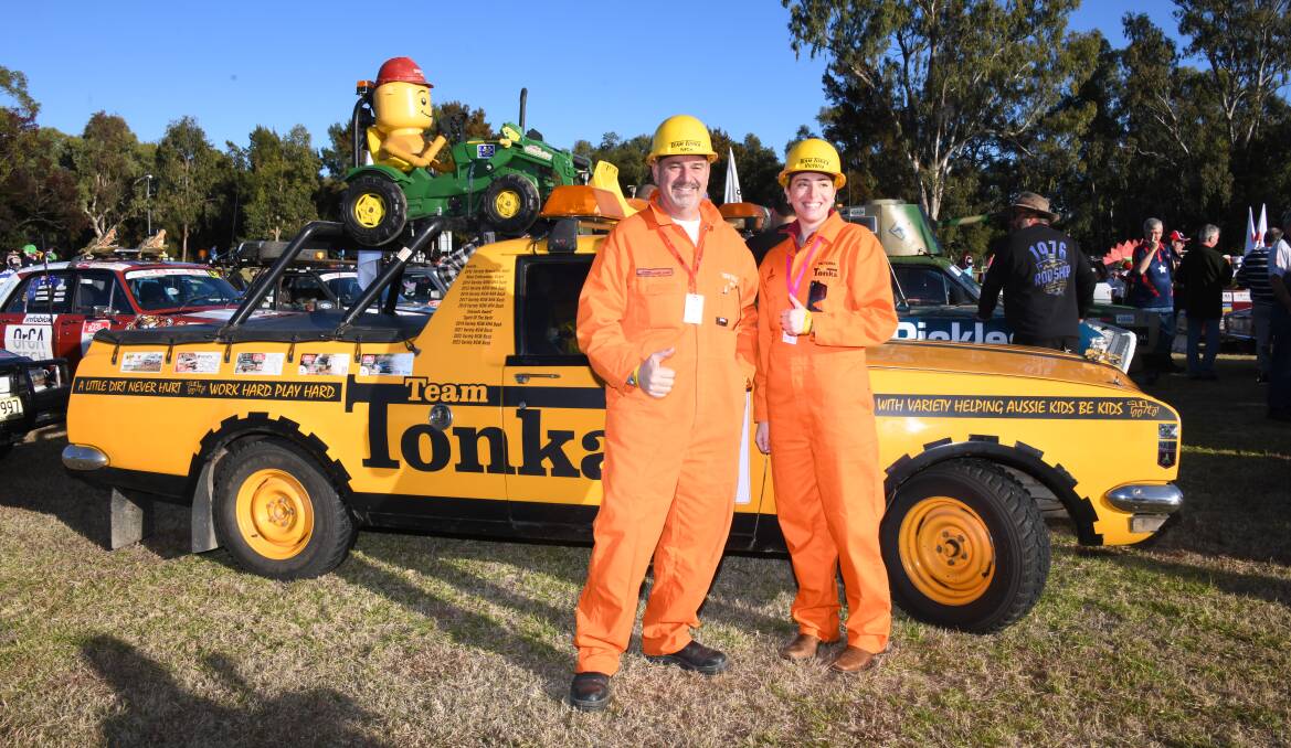 The Tonka team of Nick and Victoria Zardo at Dubbo before the Variety Bash began. Picture by Amy McIntyre