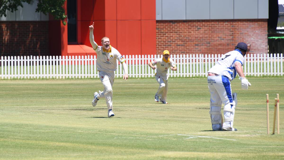 Souths' Archie Morgan celebrates a wicket during the 2023/24 season. Picture by Amy McIntyre